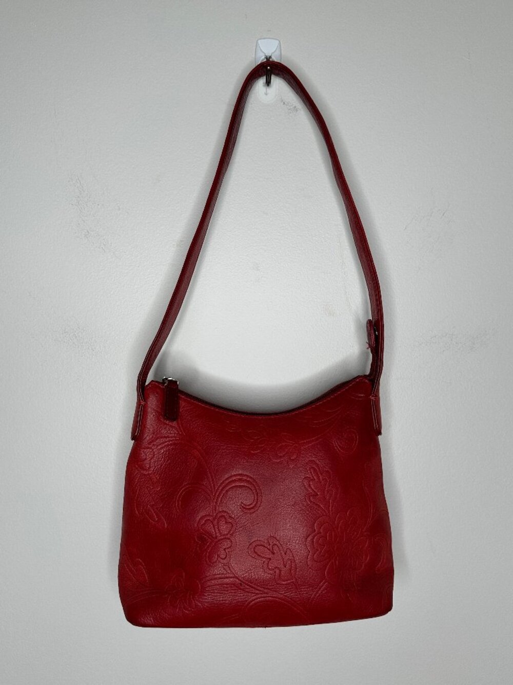 Fossil Women's Red Leather Shoulder Bag Handbag